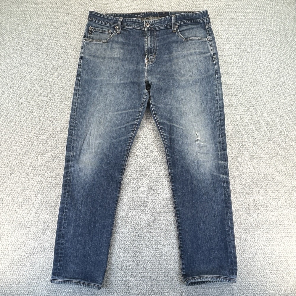 AG Adriano Goldschmied Jeans Mens 38x34 (38x30) Blue The Graduate Tailored‎ Leg
